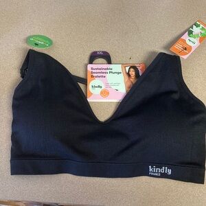 Kindly Yours Black Seamless Plunge Bralette